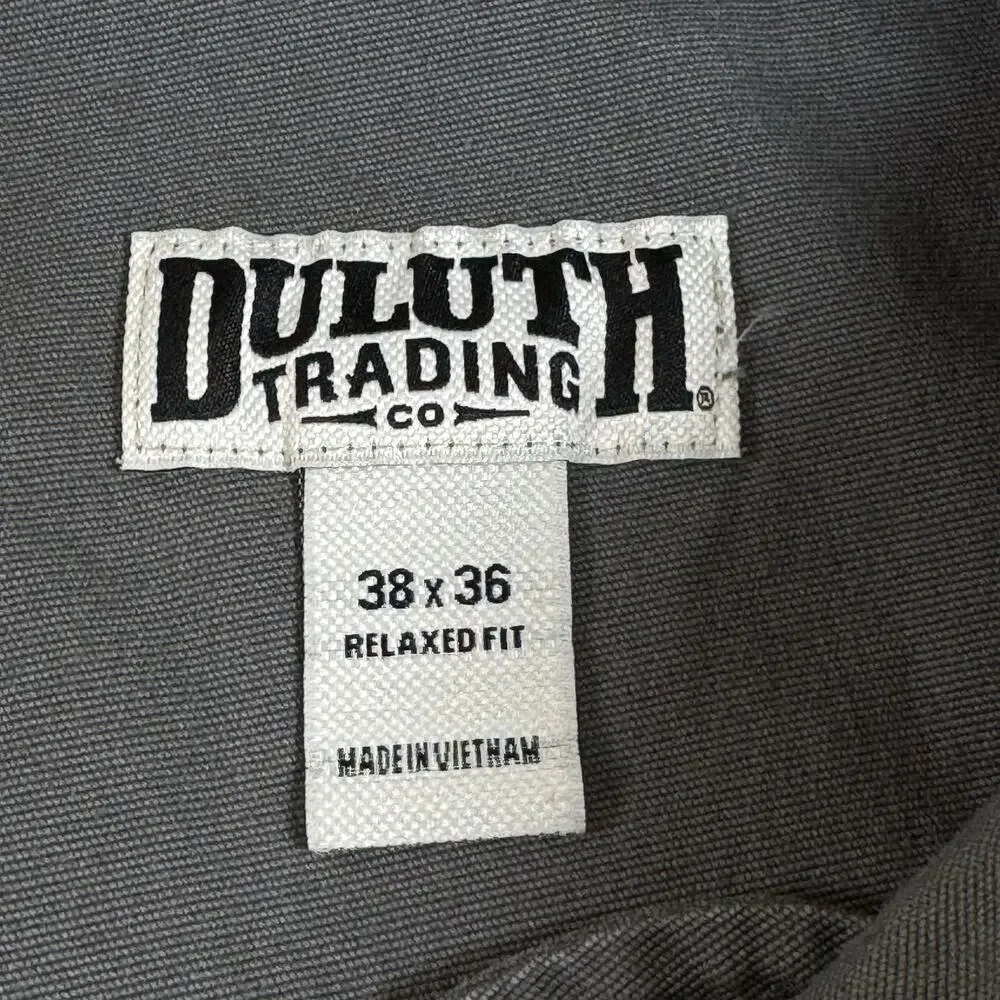 Duluth Trading Co Pants Mens 38x36 Act (38x33) Duluthflex Fire Hose Cargo Gray